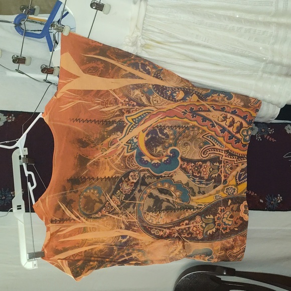 Susan Lawrence women's 1X sleeveless top with shoulder covering - Picture 4 of 6